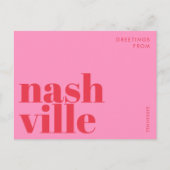 Nashville Tennessee typography Postcard ポストカード (正面)