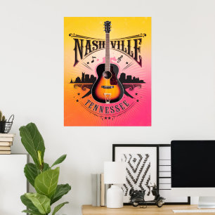 Nashville, TN – ミュージックシティUSA ポスター