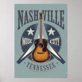 Nashville, TN – ミュージックシティUSA ポスター (正面)