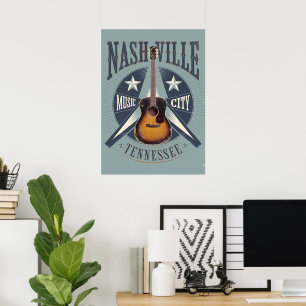 Nashville, TN – ミュージックシティUSA ポスター