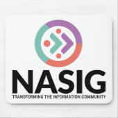 NASIGロゴ白 マウスパッド (正面)