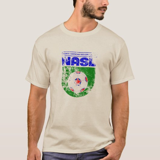 NASLのヴィンテージのサッカーのロゴSirt Tシャツ (正面)