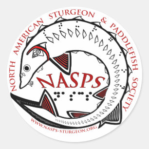 NASPSのロゴのステッカー ラウンドシール