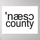 Nassau County Long Island Phonetic Spelling ポスター (正面)