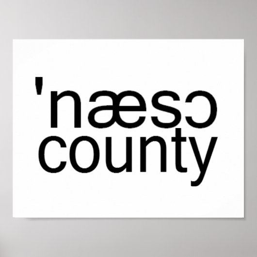 Nassau County Long Island Phonetic Spelling ポスター (正面)