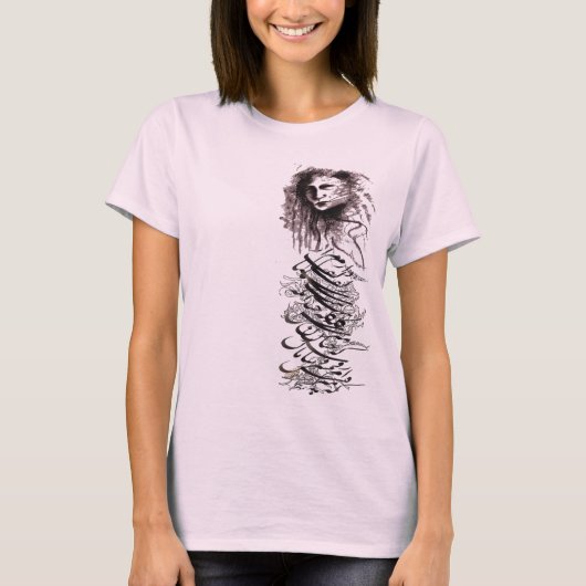 nastaleeq顔1200D Tシャツ (正面)