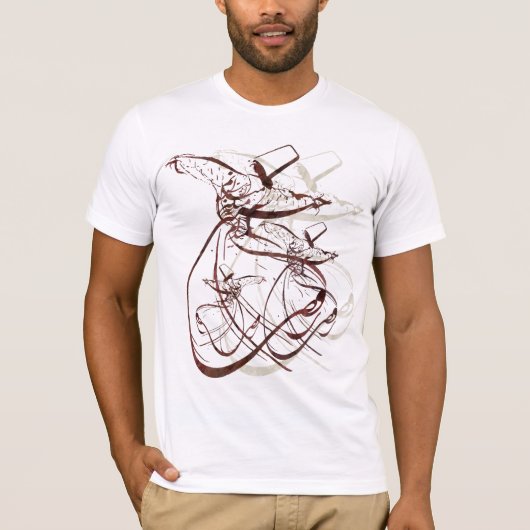 Nastaleeq Sufiの旋回のダンス Tシャツ (正面)