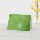 Nasturtiumリーフグリーティングカード カード (黄色い花)