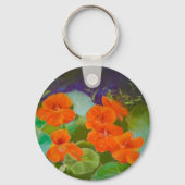 Nasturtium Bloom - Botanical Pastel キーホルダー (正面)