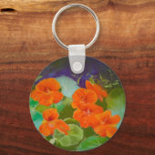 Nasturtium Bloom - Botanical Pastel キーホルダー (正面)