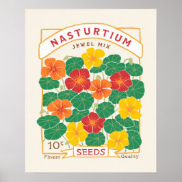 Nasturtium Flower Seedパケットポスター ポスター