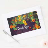 Nasturtium Stickersありがとう 長方形シール (封筒)