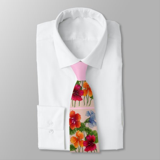 nasturtiumsプリントタイ ネクタイ (タイ)