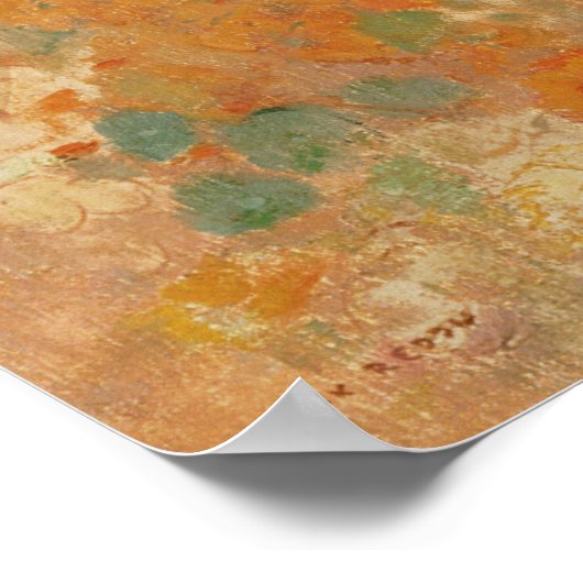 Nasturtiums (1905) by Odiron Redon ポスター (角)