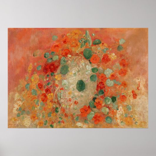 Nasturtiums (1905) by Odiron Redon ポスター (正面)