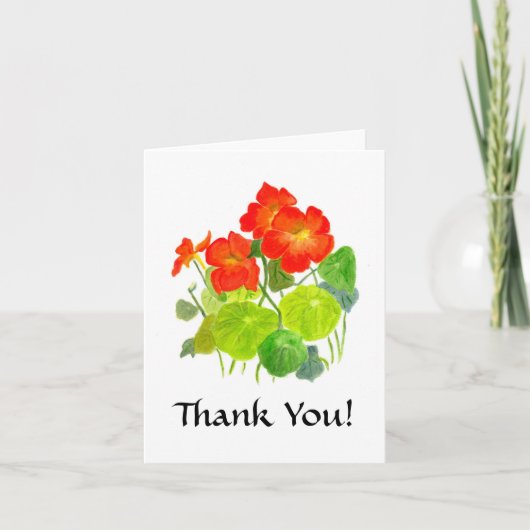 Nasturtiums Thank You Notecard サンキューカード (正面)