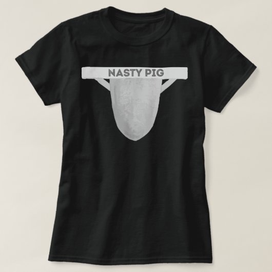 Nasty Pig Jock Strap Men Gay Pride Awareness LGBTQ Tシャツ (デザイン正面)