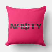 NASTY Statement Throw Pillow クッション (正面)