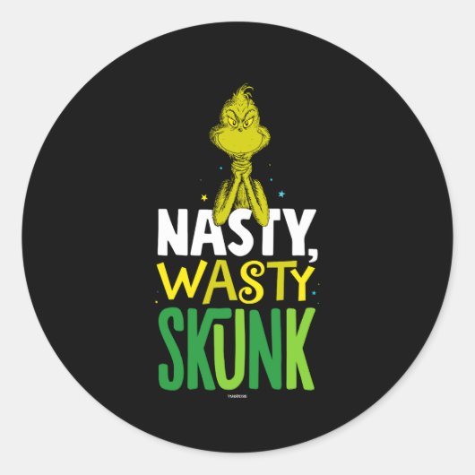 Nasty Wasty Skunk ラウンドシール (正面)