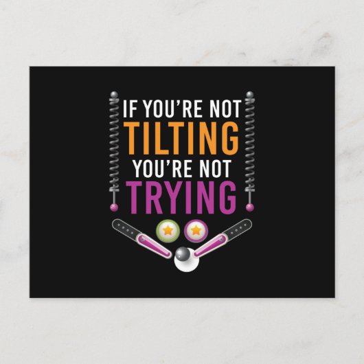 NATティルティングピンボールアーケードレトロ ポストカード (正面)