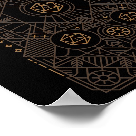 Nat20重大エラーD20サイコロTabletop RPGレトロ ポスター (角)