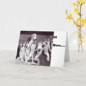 Nat Feinによる彼女の子犬'55と幸せなグレイハウンド カード (黄色い花)