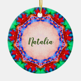 NATALIA Christmas Fractal Personalised  セラミックオーナメント