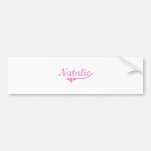Natalieのクラシックなスタイルの名前 バンパーステッカー (正面)