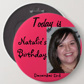 natalieは、Natalieの誕生日、12月…今日あります 缶バッジ (正面&裏面)