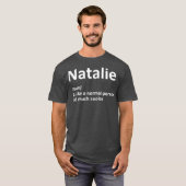 NATALIE定義パーソナライズされたおもしろい誕生日 Tシャツ (正面フル)