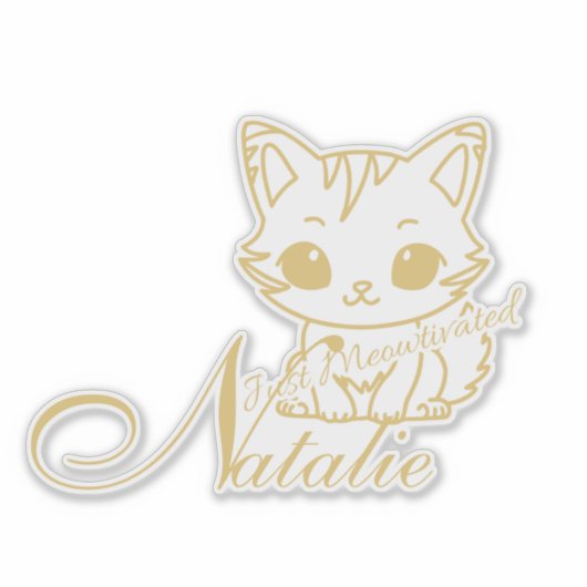 Natalie Cat Sticker シール (正面)
