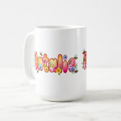 Natalie - Floral and Bee Design Mug コーヒーマグカップ (正面左)
