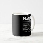 NATALIE Nutrition Personalized Name Funny Christma コーヒーマグカップ (正面右)