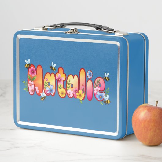 Natalie - Personalized Bee Lunch Box メタルランチボックス (インサイチュ)