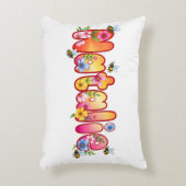 Natalie - Personalized Bee Pillow アクセントクッション (正面(垂直))