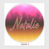 Natalie Vorname Name golden pink Aufkleber Sticker シール (シート)