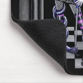 Natashaのゴシック様式ピンクの入れ墨の天使のマウスパッド マウスパッド (コーナー)