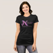 Natashaの女の子の一流の意味モノグラムのワイシャツ Tシャツ (正面フル)