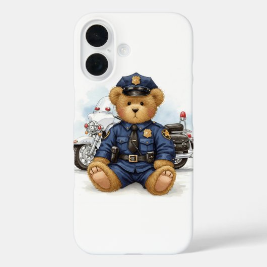 NatashaのDuty, Teddy, Motorcycleの警官 Case-Mate iPhoneケース (裏面)