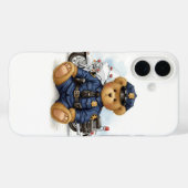 NatashaのDuty, Teddy, Motorcycleの警官 Case-Mate iPhoneケース (裏面 (横))