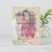 Natasha書素朴道写真リハーサルディナー 招待状 (スタンド正面)