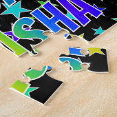 「NATASHA」ファーストネーム、おもしろい「ハッピーバースデー」 ジグソーパズル (側面)