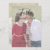 Natasha 2写真のテー結婚ブル座席表カード (正面/裏面)