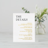 Natasha Monogramモダンの結婚エンクロージャカード 箔招待状ポストカード (立ち正面)