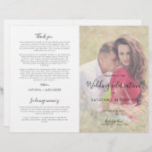 Natasha Photoモダンの式結婚プログラム (正面/裏面)