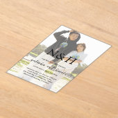 Natasha Photo Monogramモダン結婚's アクリル招待状 (レイダウン)