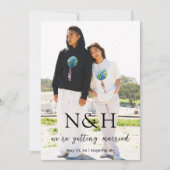 Natasha Photo Monogramモダン結婚's セーブザデート (正面)