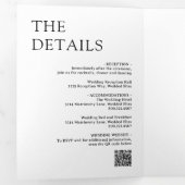 Natasha Photo Monogramモダン結婚's 三つ折り招待状 (内部最初)