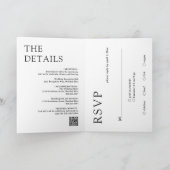 Natasha Photo Monogramモダン結婚's 招待状 (内部)