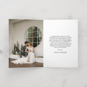 Natasha Photo Monogramモダン結婚's 箔グリーティングカード (内側レイダウン)